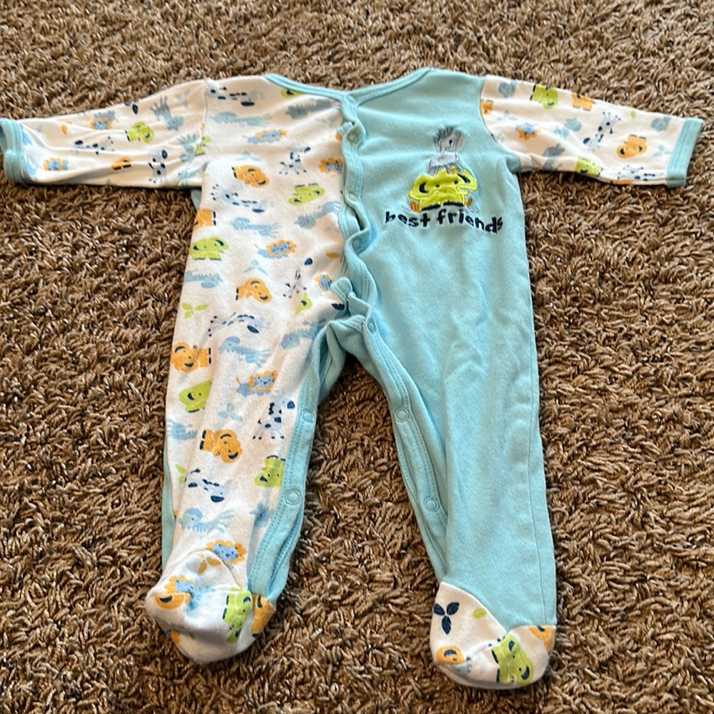 Baby boy footie bodysuit